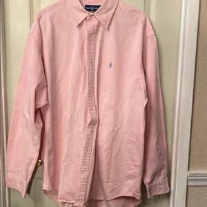Ralph Lauren Blue Label Pink Casual Button Down Shirt